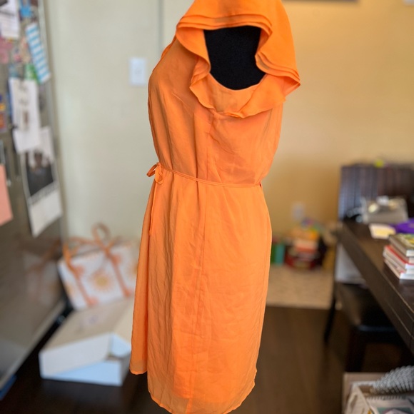 Bright Orange Ruffled Sundress - Picture 4 of 6